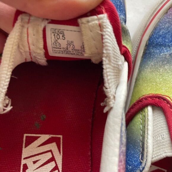 Vans Rainbow Glitter Slip On Sneakers size 10.5 - Picture 8 of 9
